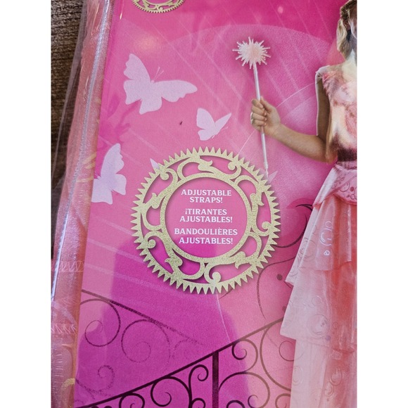 Disguise Glinda Deluxe Child Costume S/P 4-6X Pink Princess Halloween Dress NEW - Picture 4 of 10